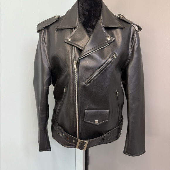 Vintage Leather Green Briar Sportswear All Weather Jacket Motorcycle Grunge